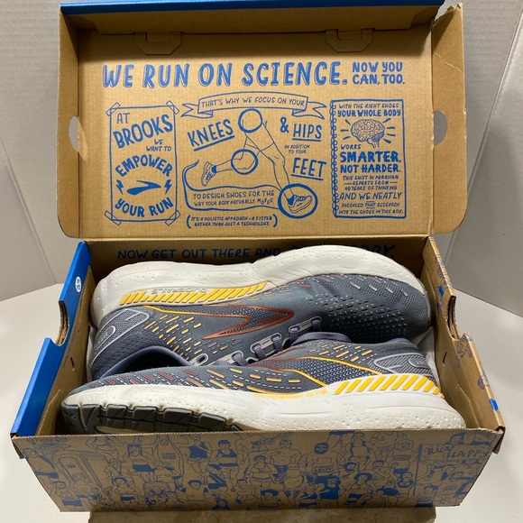 Men’s Sz 10.5 Brooks Glycerin GTS 20 Grey Running Shoes - Picture 12 of 13